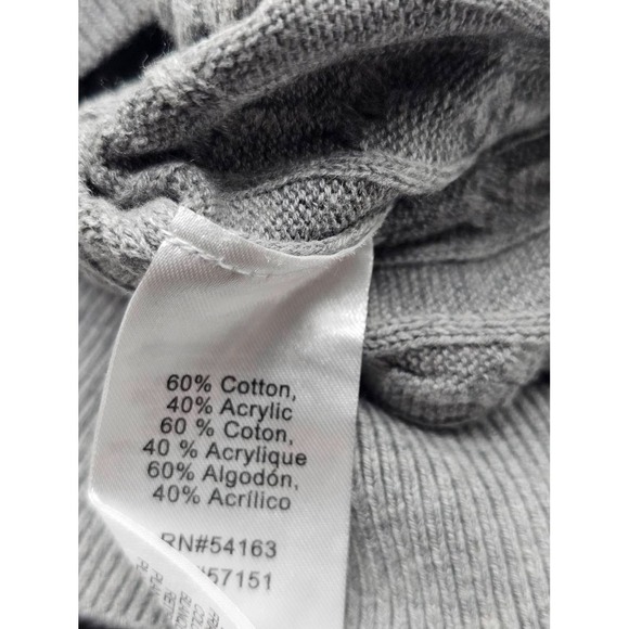 NEW Nautica Jeans Women's Cable Knit Full Zip Sweater Gray Size XL NWT - Picture 6 of 7